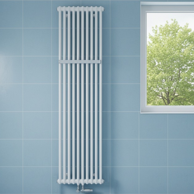 Zehnder Charleston CPV3180-16 Badheizkörper H: 180 B: 76,1cm, mit Handtuchhalter, weiß ZCA34416B115000