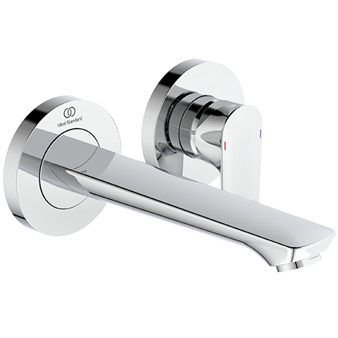 Ideal Standard Connect Air Wand-Waschtischarmatur Unterputz chrom, Ausladung 185mm, Bausatz 2,5l/min A7029AA