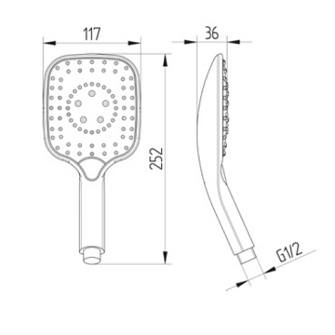 Avenarius Handbrause 3-fach verstellbar 9007362040