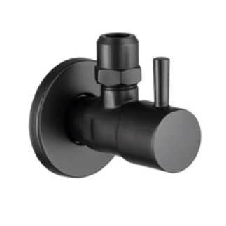 Avenarius Design-Eckventil black ½" rund schwarz 9006984040