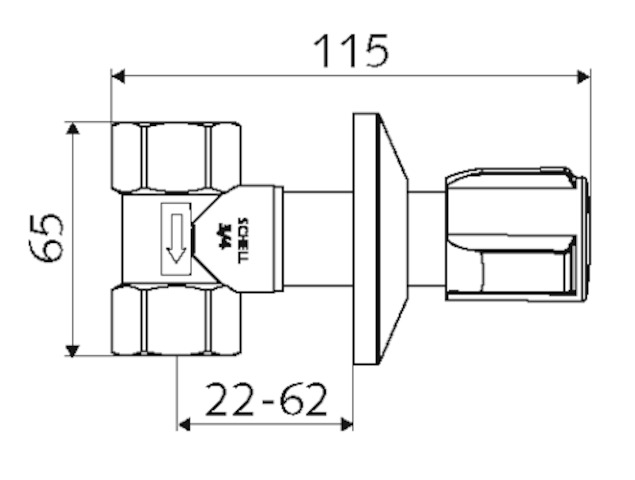 Schell UP-Ventil 3/4", chrom 191150699