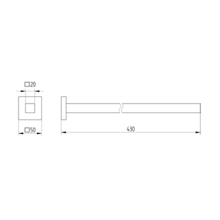 Avenarius Handtuchhalter einarmig 43cm 4201410040