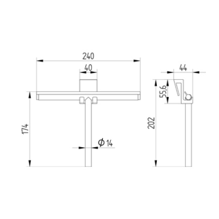 Avenarius Komfortwischer black mit Silikon-Halterung 9004602040