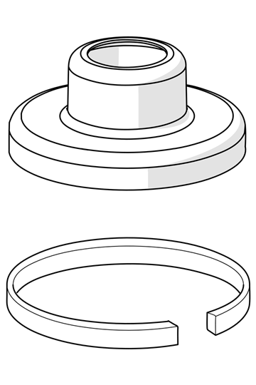 Hansa Rosette d 70mm DN15 chrom 59910094