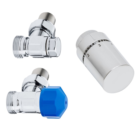 HSK Thermostat Set Eck, chrom 890824, Seitenanschluss Wand