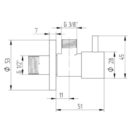 Avenarius Design-Eckventil ½" rund chrom 9006984010
