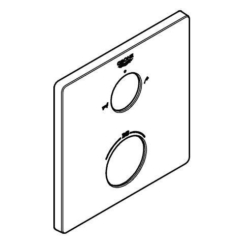Grohe Rosette eckig, für Thermostat-Fertigmontagesets chrom 49079000