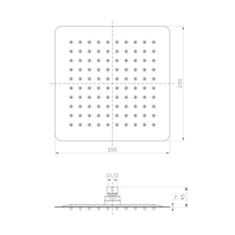 Avenarius Regenbrause 250 x 250 x 2mm 9006926016