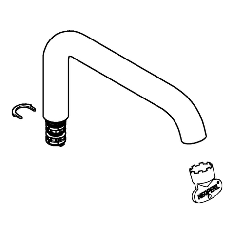 Grohe Rohrauslauf für Essence Einhand-Waschtischbatterie XL-size supersteel 13375DC0