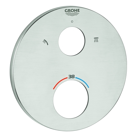 Grohe Rosette rund für Thermostat-Fertigmontagesets supersteel 49074DC0
