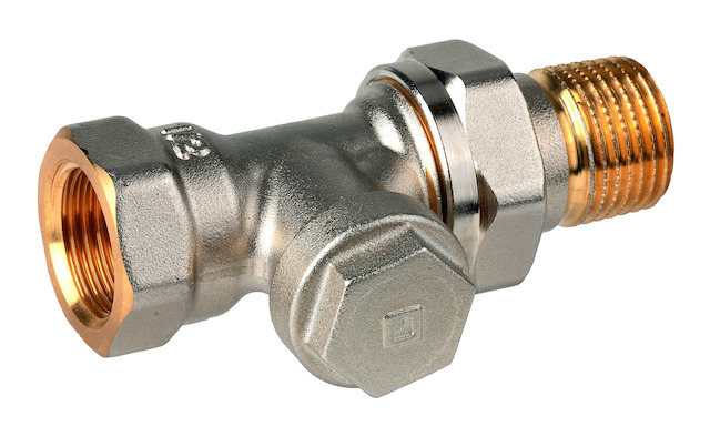 Resideo Rücklaufverschraubung, regelbar, Verafix-E, Durchgang, 3/4", vernickelt V2420D0020