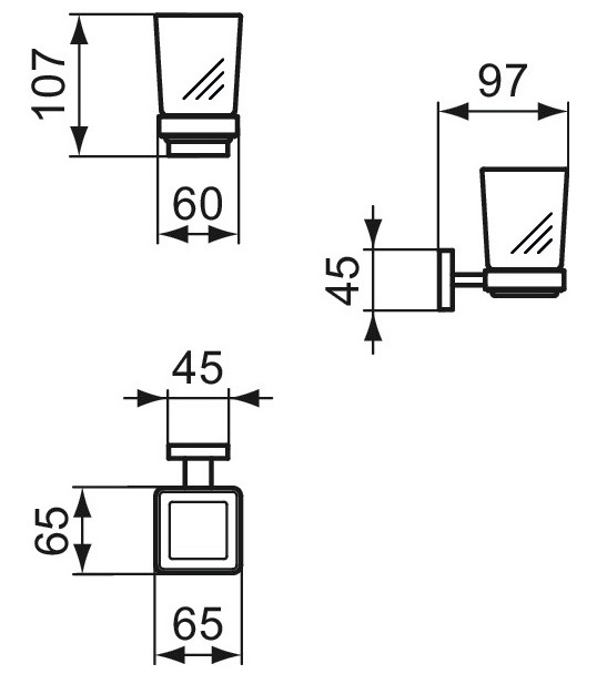 Ideal Standard Zahnputzbecher IOM Cube, chrom E2204AA