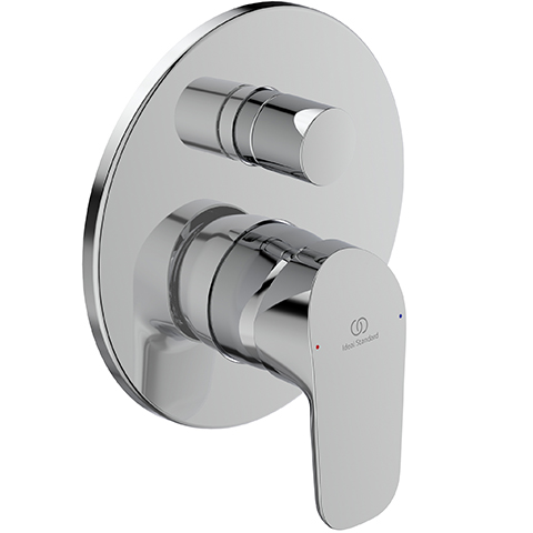 Ideal Standard Ceraflex Badearmatur Unterputz Bausatz 2, Rosette 163x163mm, eigensicher DIN EN 1717, chrom A6882AA