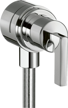 Hansgrohe AXOR Citterio Wandanschluss Stop mit Rückflussverhinderer, Absperrventil und Hebelgriff, Chrom 39882000