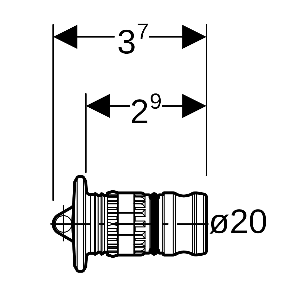 Geberit Mepla Rohr-Endstopfen d20 622.000.00.5