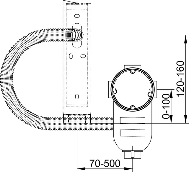 Keuco Rohbauset Kosmetikspiegel Mauerwerkmontage, mit Elektronikdose 17699000004