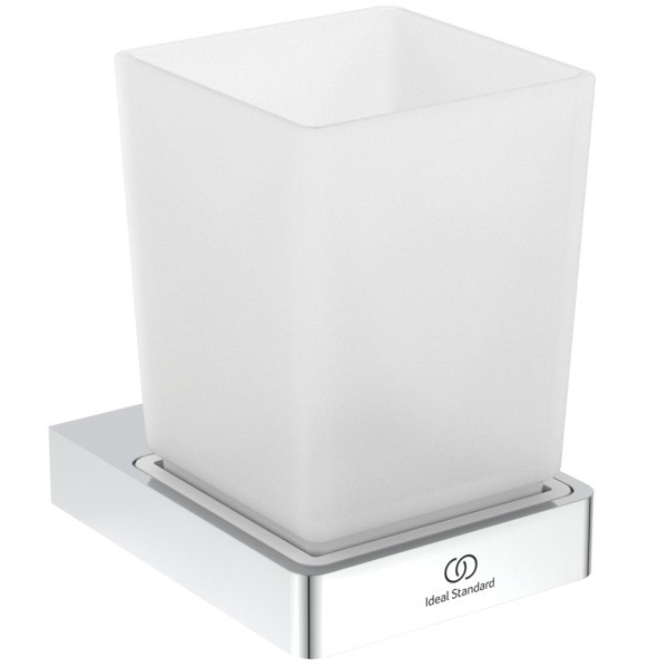 Ideal Standard Zahnputzbecher Conca Cube eckig chrom T4504AA