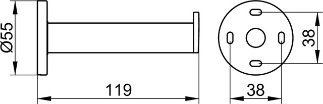 Keuco Ersatzrollhalter Plan schwarz 14963370000