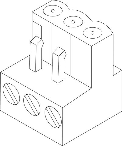 Bosch / Buderus Anschlussklemme 3-pol gelb 87377022920
