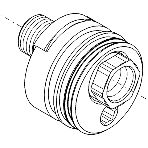 Grohe Anschluss gerade 1/2"x26, für Taron/Ectos, 2 Stück, chrom 12081000