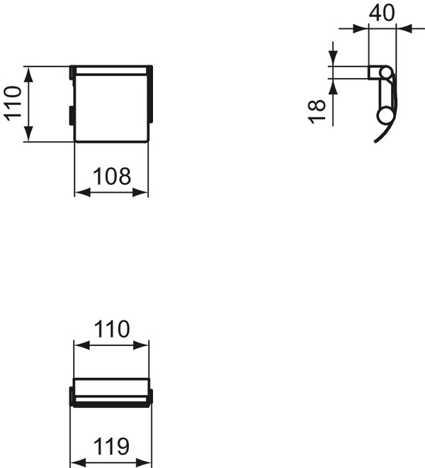 Ideal Standard Papierrollenhalter Connect mit Deckel chrom N1382AA