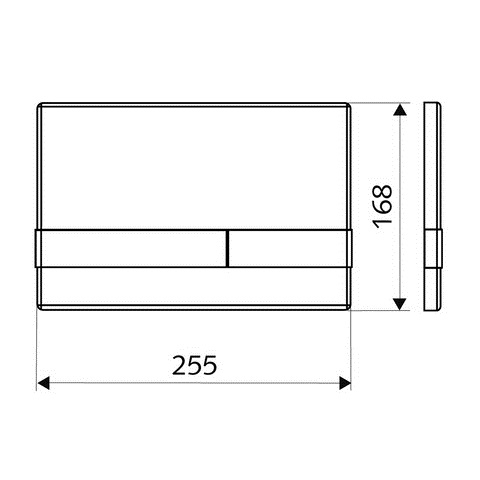 Schell WC-Betätigungsplatte LINEAR Zweimengenspülung, chrom ohne Schell Logo 032850699
