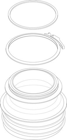 Bosch / Buderus RLU-Adapter DN160 8738804982