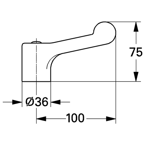 Grohe Hebel Hospita 1/2, blau/rot für Zweigriffarmaturen 45316000