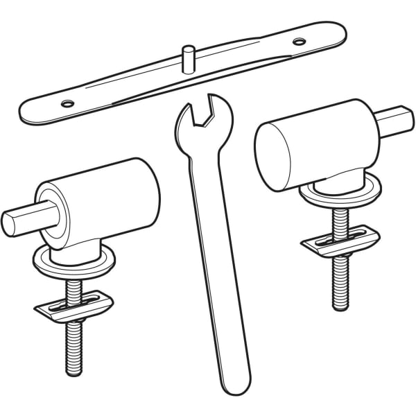 Geberit Set Scharniere für WC-Sitz Quick-Release mechanisch F260 244.202.00.1