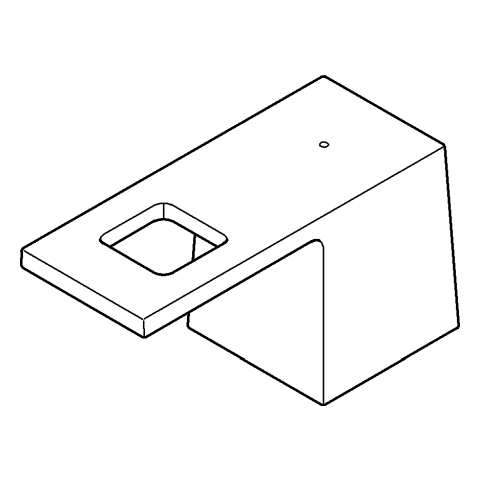Grohe Griffpaar für Eurocube 3-Loch-Waschtisch-Batterie Mark. blau/rot supersteel 48321DC0