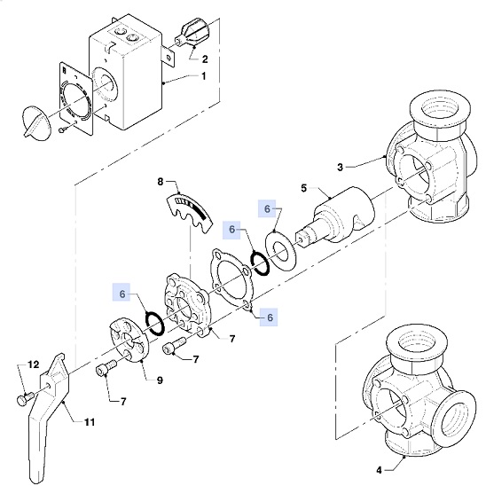 Vaillant Dichtungssatz VRM 300870, für Vaillant 3- und 4-Wege- Mischer 981027