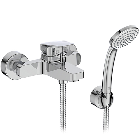 Ideal Standard Badearmatur AP Ceraplan mit Handbrausen-Set 220x182-187x109mm chrom BD258AA