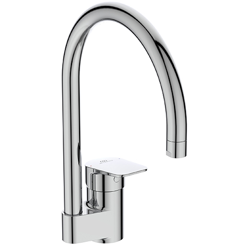 Ideal Standard Küchenarmatur Ceraplan Ausladung 200mm mit hohem Rohrauslauf, chrom BD339AA