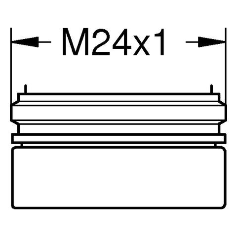 Grohe Mousseur M24x1, diebstahlsicher chrom 36133000