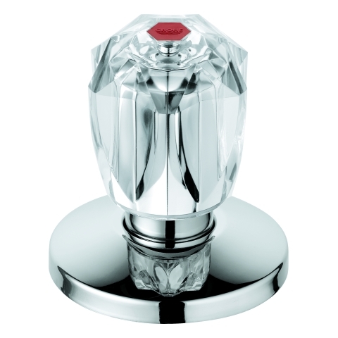Grohe Oberteil 1/2" für Unterputz-Ventil Brillant Griff Markierung rot chrom 11542000