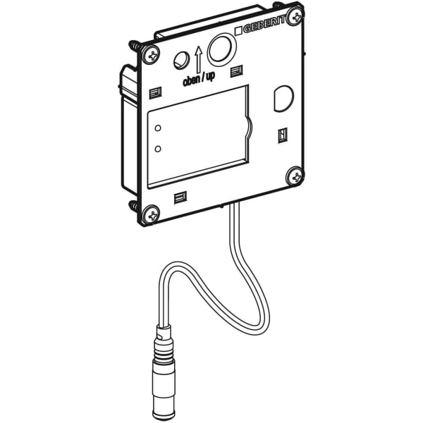 Geberit Elektronikmodul für Urinal-Steuerung UP verdeckt, Netzbetrieb und GEBUS, Kabel schwarz 244.922.00.1