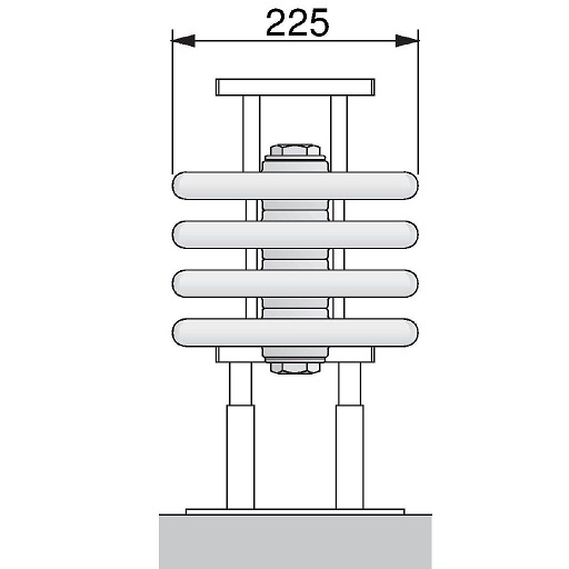 Arbonia Bank-Radiator 6-Säuler H: 31,5 L: 300cm Modell 7F6300-A86