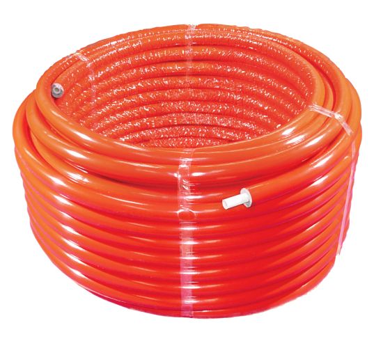 Wavin Tigris Rohr 25x2,5, 13mm isoliert, Länge: 25m, rot, Mehrschicht-Verbundrohr 3070932