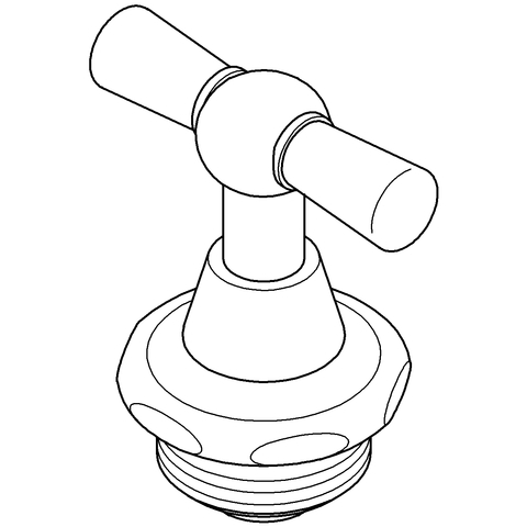 Grohe Oberteil DN15 mit Rückflussverhinderer chrom, Knebel-Griff 41806000