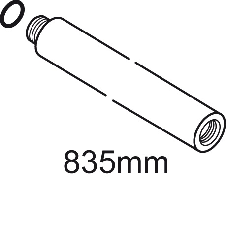Ideal Standard Brausestange, d:25, Abstand L=835mm A861143AA