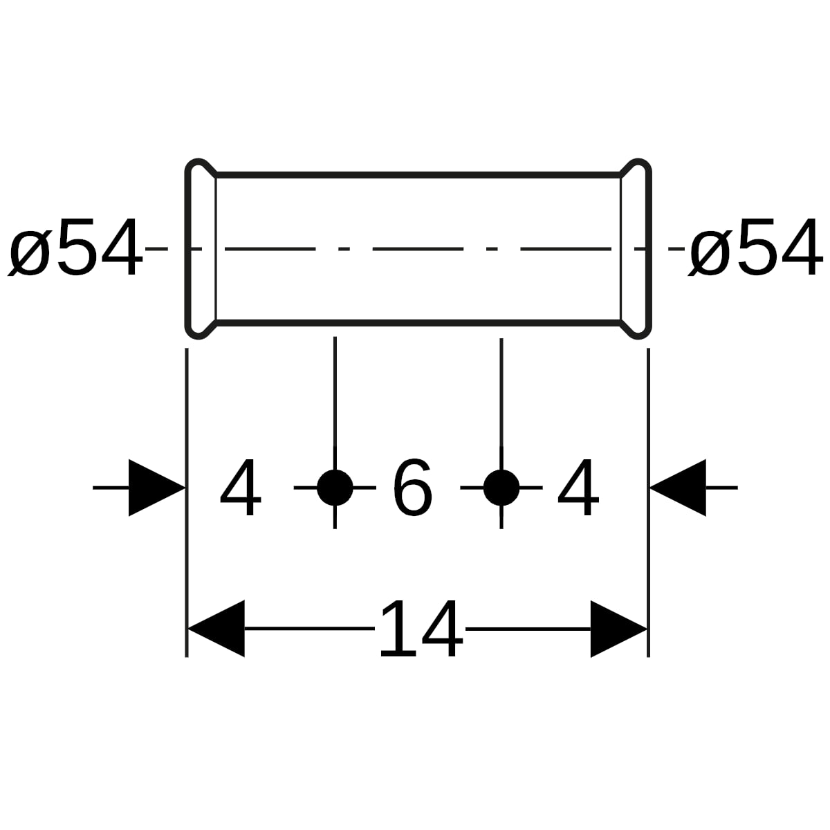 Geberit Mapress Edelstahl Schiebemuffe d54 (LABS-frei) 82108