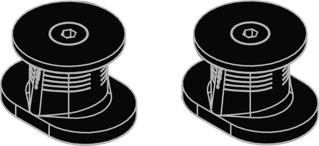 Kermi BC Schraubensatz verstellbar E70 für LINE Rinnenabdeckung Basic (BC D4X) und Exklusiv (BC D5X) 6037935