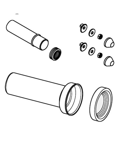 Schell Verbindungsrohre 45/90 für MONTUS Spülkasten 12cm 292150099