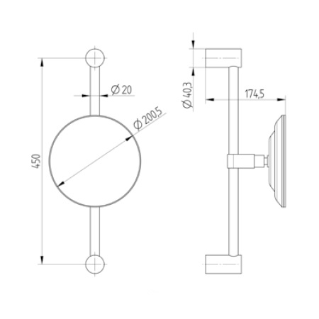 Avenarius Kosmetikspiegel-Wandmodell unbeleuchtet 9505125010