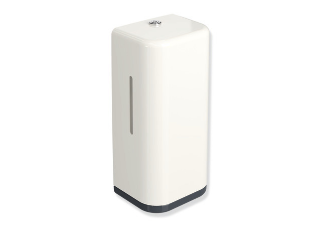 HEWI SENSORIC Elektronischer Seifenspender, Korpus reinweiß, Rahmenelement / Entnahmeöffnung, 500ml, anthrazitgrau 477.06.10299 92