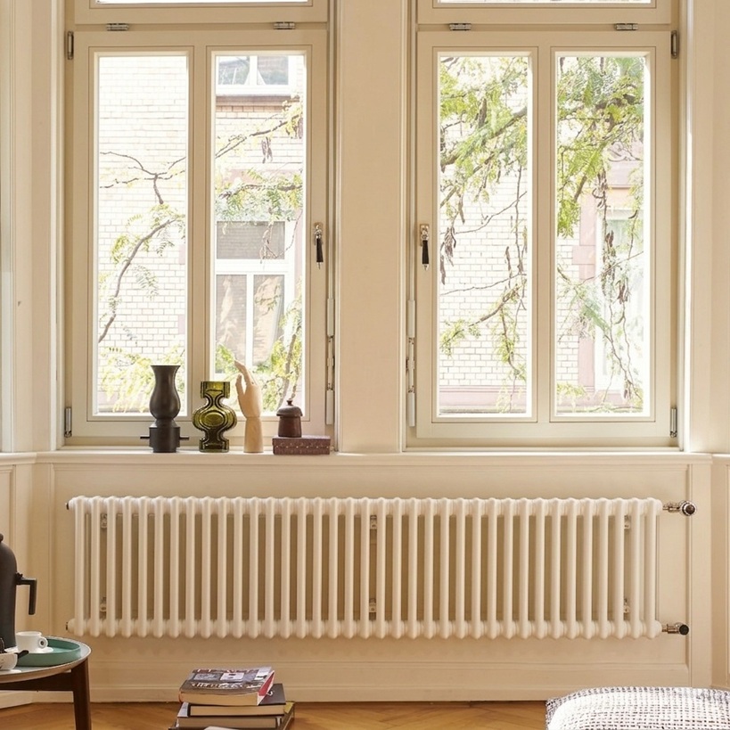 Zehnder Röhrenradiator Charleston 6-Säuler H: 45 L: 294,4cm, Modell 6045-64, weiß ZC161564B129000