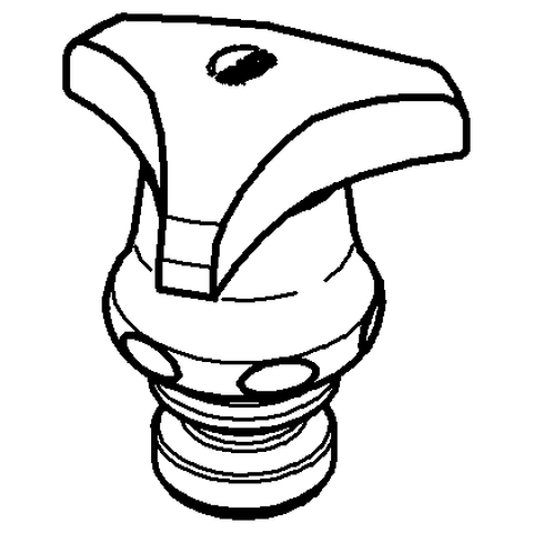 Grohe Oberteil mit Trecorn Griff Markierung rot 3/4" chrom 11105000