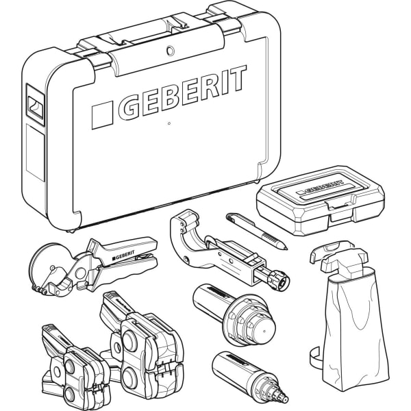Geberit FlowFit Koffer bestückt (2) mit Einsatz 20-I, d16-75 655.080.00.1
