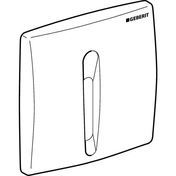 Geberit Abdeckplatte aus Kunststoff für Geberit Urinalsteuerung mattverchromt 240.966.46.1