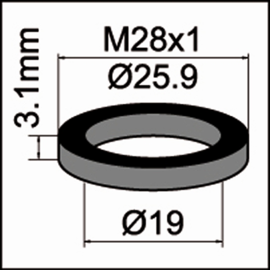 Neoperl Gummidichtung zu Innenteil zu 10 Stück, M28 19 x 25.9 x 3mm 78135596
